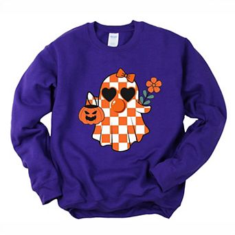 Checkered Girl Ghost Sweatshirt