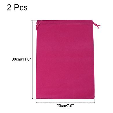 30x20cm Microfiber Pouch, 2pcs Soft Storage Drawstring Gift Bag For Glasses Wedding