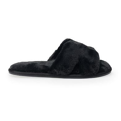 LC Lauren Conrad Aston Women's Faux Fur Slide Slippers