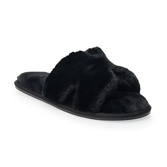 LC Lauren Conrad Aston Women's Faux Fur Slide Slippers