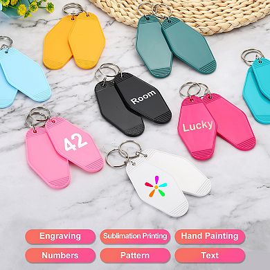Vintage Motel Keychain, Retro Key Tag For Diy Crafts Backpack Luggage Labels Tags