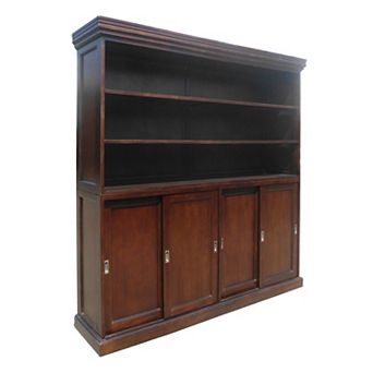 Prime Sliding 4 Door Bookcase Cabinet