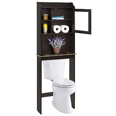 Over The Toilet Space Saver Wood Storage Cabinet For Home Bathroom