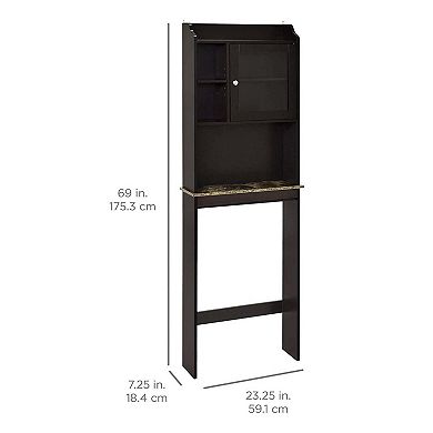 Over The Toilet Space Saver Wood Storage Cabinet For Home Bathroom