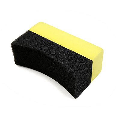 3 Pcs U-shape Tire Waxing Polishing Sponge Pads Tyre Clean Brush For Auto Car