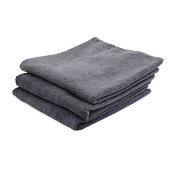 3 pc 40 X 40cm 400gsm Microfiber Car Cleaning Towels Drying Washing Cloth Gray