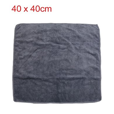 3pcs 40 X 40cm 400gsm Microfiber Car Cleaning Towels Drying Washing Cloth Gray