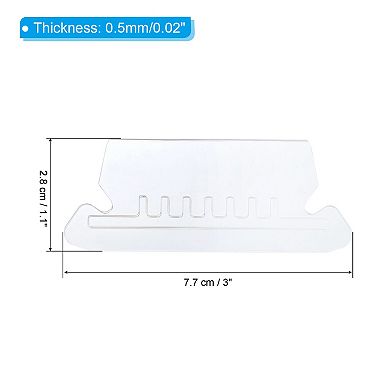 25pcs File Folder Tabs With Inserts Labels Plastic Clear Quick Identification Organizer