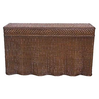 Curvy Rattan Console Dark Down