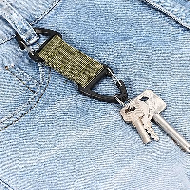 2Pcs Hanging Buckle Keychain with Double Side Triangle Clip for Outdoor Camping Hiking