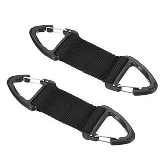 2 pc Hanging Buckle Keychain With Double Side Triangle Clip For Outdoor Camping Hiking