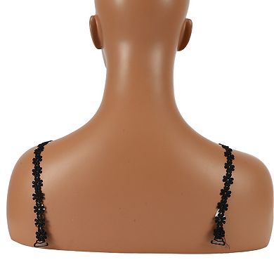 4 Pair Lace Shoulder Straps, Bra Strap, Elastic Female Bra Straps, Black Beige White