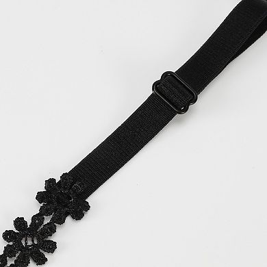 4 Pair Lace Shoulder Straps, Bra Strap, Elastic Female Bra Straps, Black Beige White