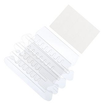 50 pc File Folder Tabs With Inserts Labels Plastic Clear Quick Identification Organizer