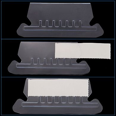50pcs File Folder Tabs With Inserts Labels Plastic Clear Quick Identification Organizer