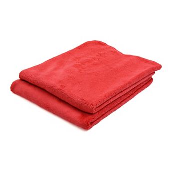 2 pc 40 X 40cm 400gsm Microfiber Car Cleaning Towels Drying Washing Cloth Red