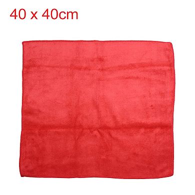 2pcs 40 X 40cm 400gsm Microfiber Car Cleaning Towels Drying Washing Cloth Red