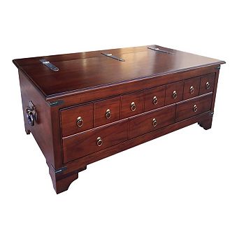 Coffee Table W/ Brass Accents