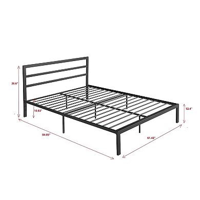 Metal Bed Frame With Headboard Sturdy And Stylish Bed Frame For Bedroom