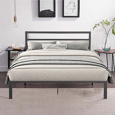 Metal Bed Frame With Headboard Sturdy And Stylish Bed Frame For Bedroom