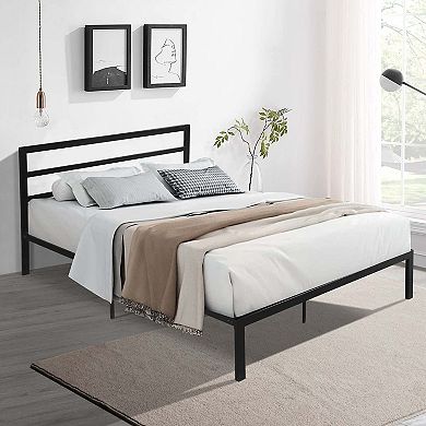 Metal Bed Frame With Headboard Sturdy And Stylish Bed Frame For Bedroom