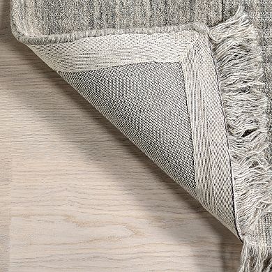 RugsUSA Mozai Fringed Wool-Blend Area Rug