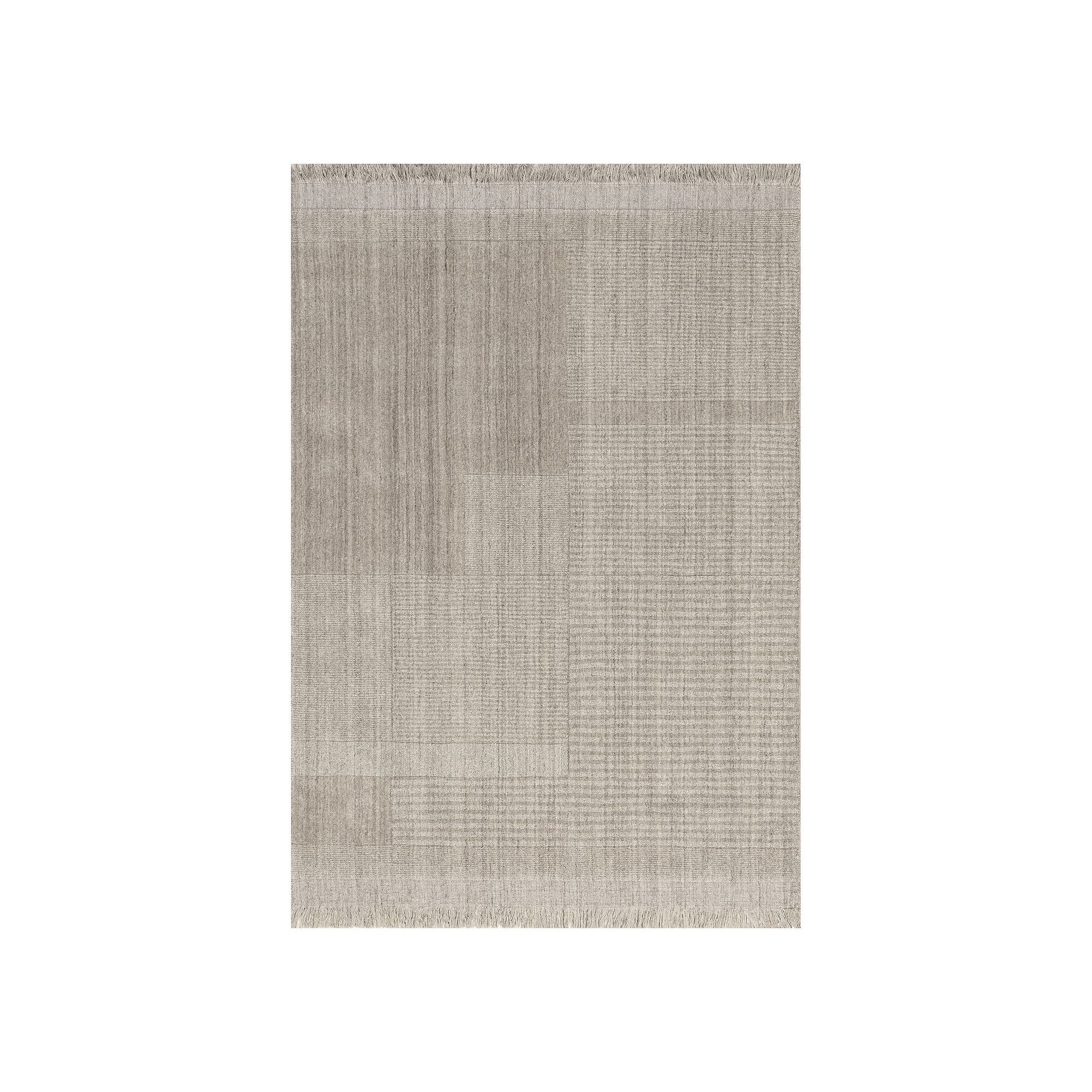 RugsUSA Mozai Fringed Wool-Blend Area Rug, Beige