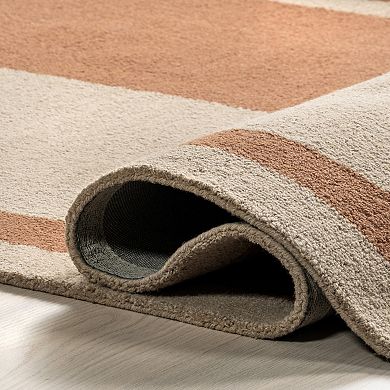 RugsUSA Gino Two-Tone Bordered Wool Area Rug
