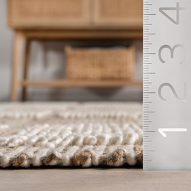 RugsUSA Oden Textured Jute and Wool Area Rug