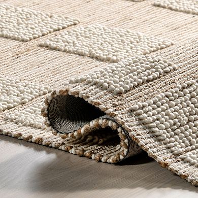 RugsUSA Oden Textured Jute and Wool Area Rug