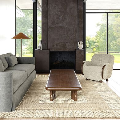 RugsUSA Oden Textured Jute and Wool Area Rug