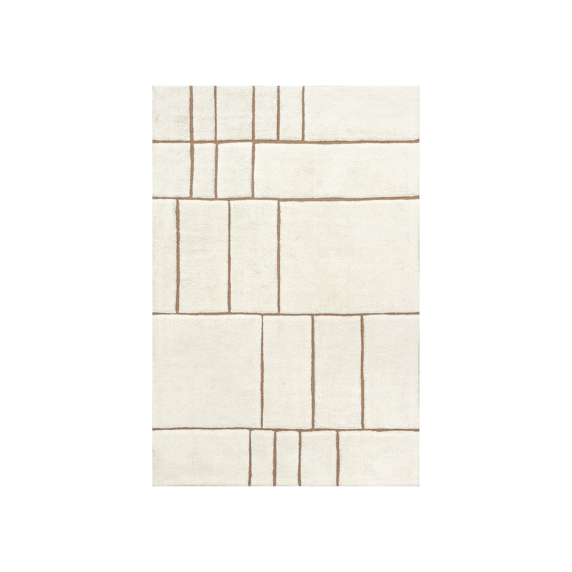 Rugs USA Brega Geometric New Zealand Wool Area Rug, Ivory