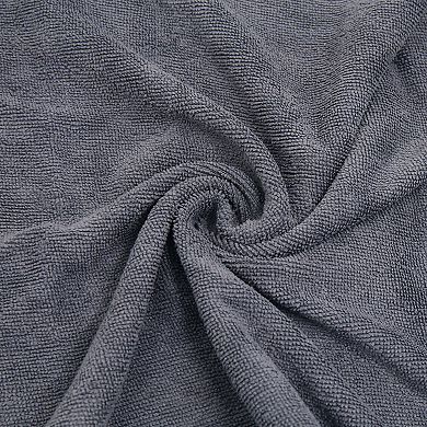 3pcs 65 X 33cm 250gsm Microfiber Towel Cleaning Cloths For Car Washing Gray