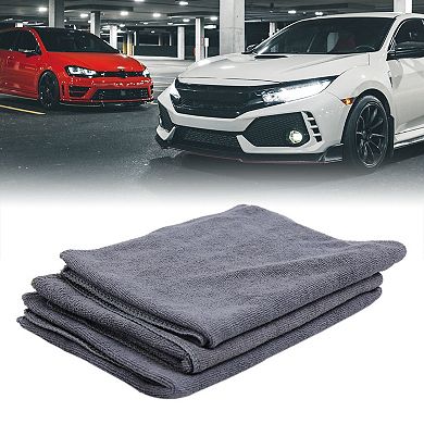 3pcs 65 X 33cm 250gsm Microfiber Towel Cleaning Cloths For Car Washing Gray