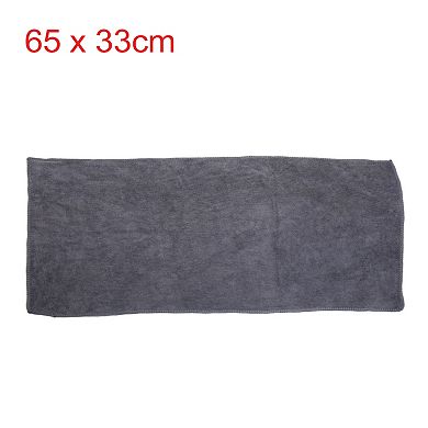 3pcs 65 X 33cm 250gsm Microfiber Towel Cleaning Cloths For Car Washing Gray