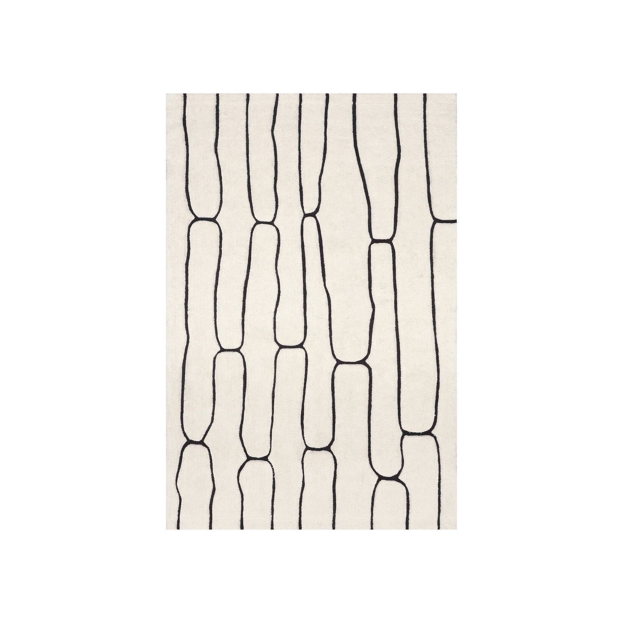 RugsUSA Nazco Abstract New Zealand Wool Area Rug, Grey