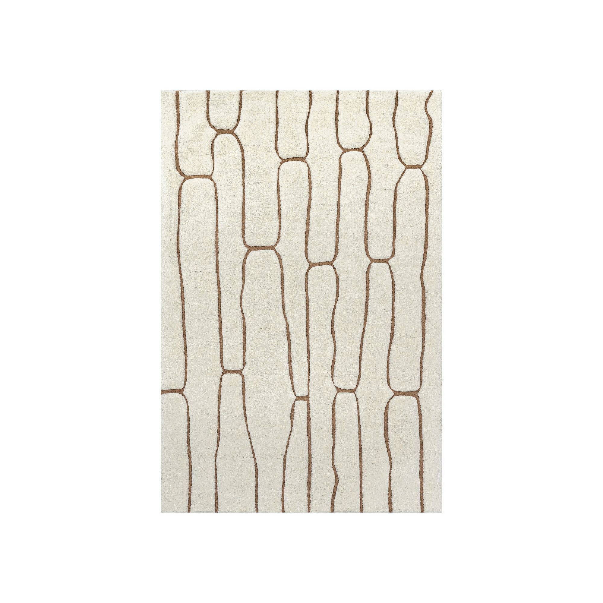RugsUSA Nazco Abstract New Zealand Wool Area Rug, Ivory
