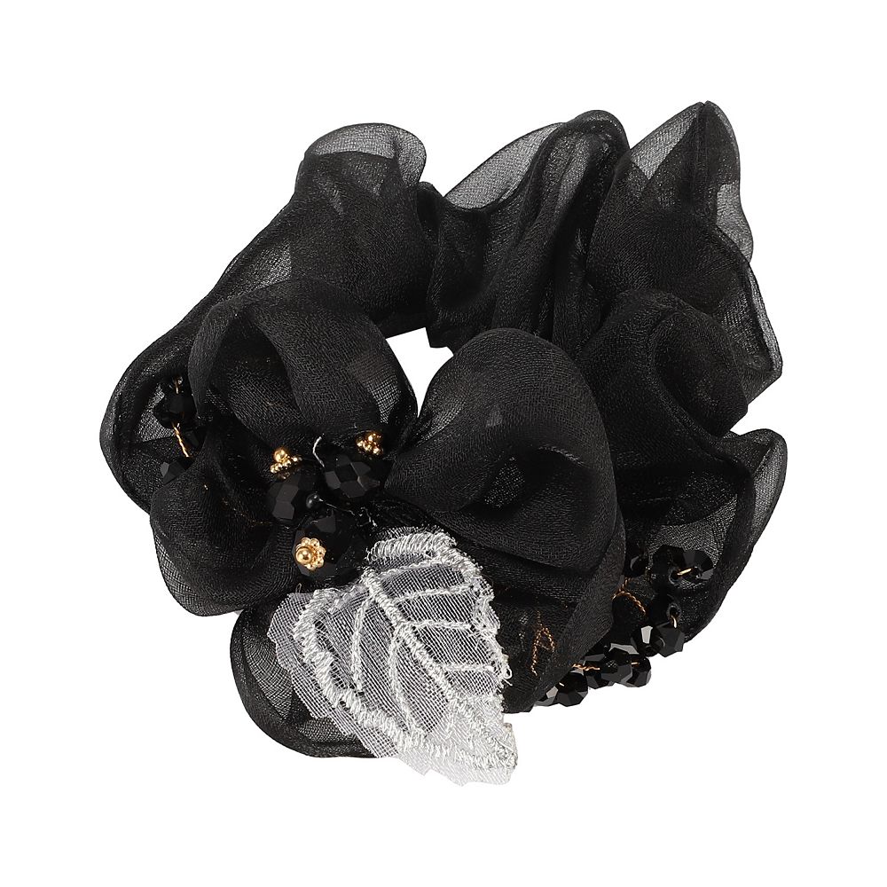 Fashion Elegant Leaves Flowers Hair Scrunchies For Women For Girls