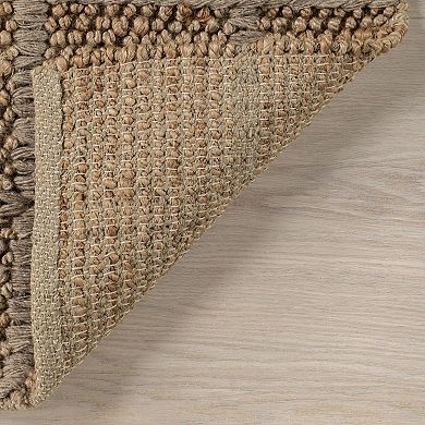 RugsUSA Penni Checked Jute and Wool Area Rug