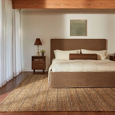 RugsUSA Penni Checked Jute and Wool Area Rug