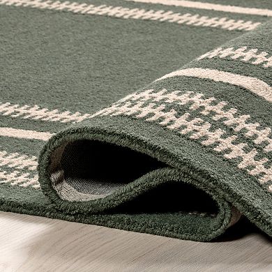 RugsUSA Kari Striped Wool Area Rug