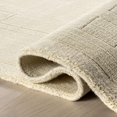RugsUSA Rune Bordered Wool-Blend Area Rug