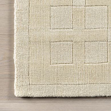 RugsUSA Rune Bordered Wool-Blend Area Rug