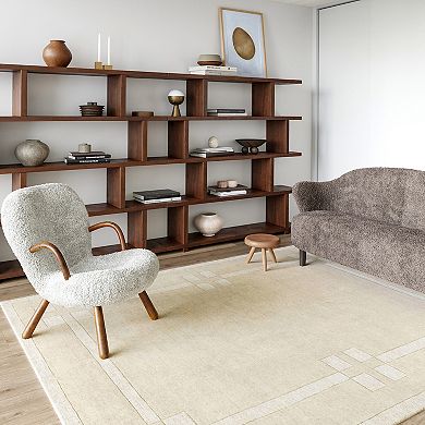 RugsUSA Rune Bordered Wool-Blend Area Rug