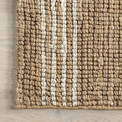 RugsUSA Hanna Striped Jute Area Rug