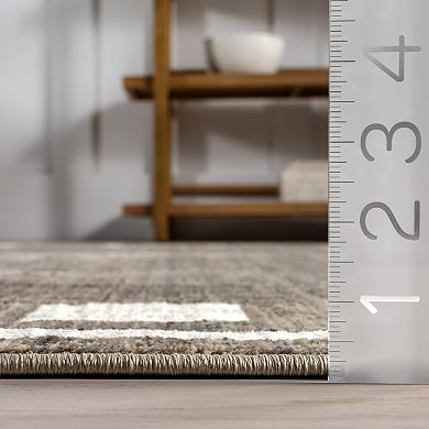 RugsUSA Olvera Geometric Bordered Area Rug