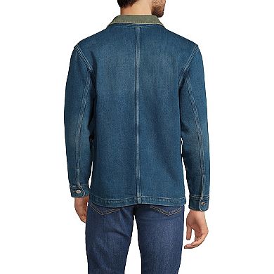 Men's Lands' End Corduroy Collared Denim Barn Jacket