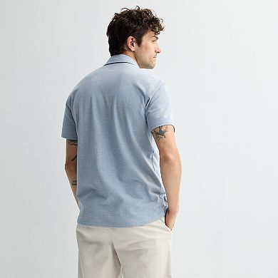 Men's Sonoma Goods For Life® Knit Short Sleeve Button Down Shirt