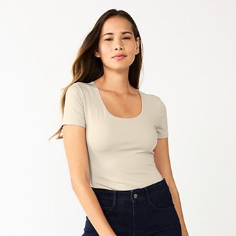 Women's Nine West Sculpt Scoopneck Bodysuit