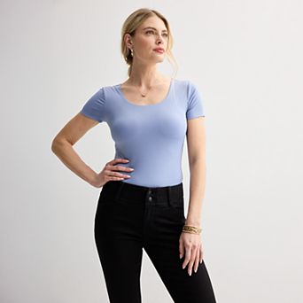 Women's Nine West Sculpt Scoopneck Bodysuit